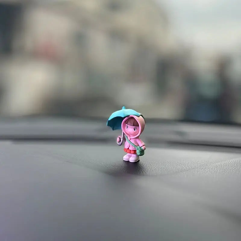 Cute Car Decoration Ornaments Creative Cartoon Purple